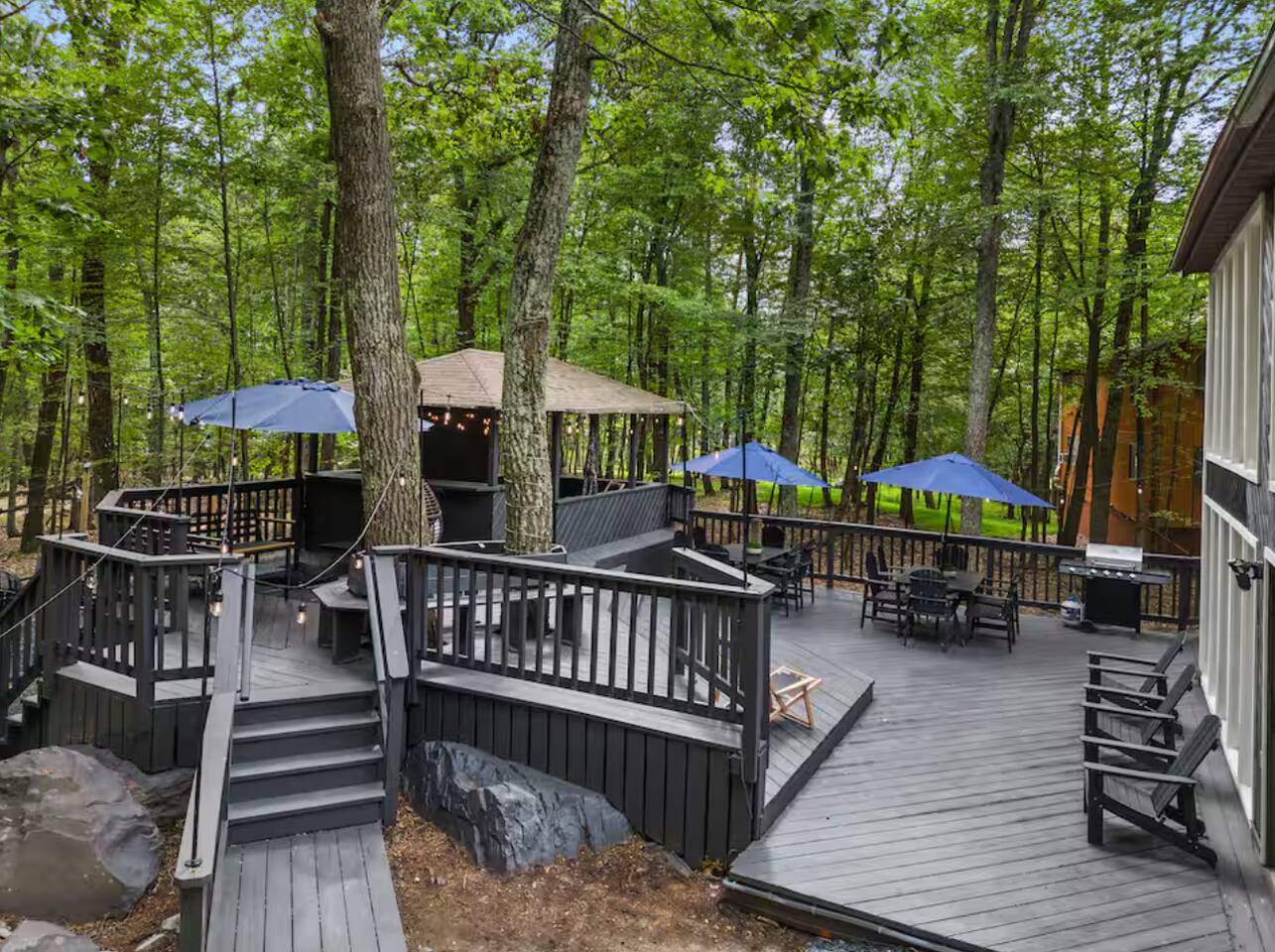 5BR Poconos Heaven! Hot Tub, Fire Pit, Jungle Gym | Endless Stays