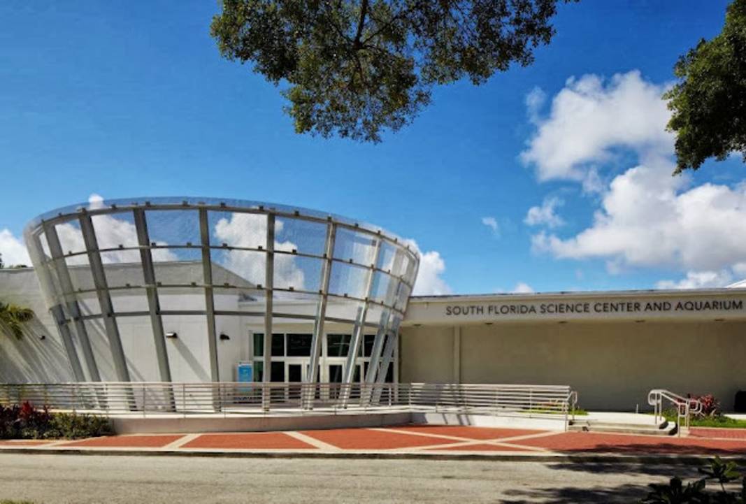 Cox Science Center and Aquarium in West Palm Beach with families exploring exhibits
